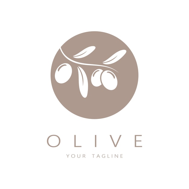 Logo Rośliny Liściastej I Naturalne Owoce Oliwki Herbalolive Oilcosmetics Lub Beautybusinesscosmetology