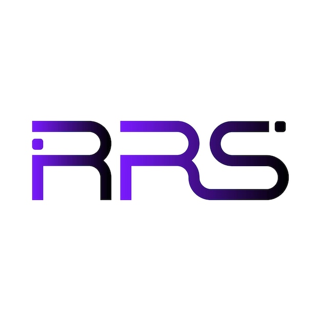 Logo RRS abstrakcyjna typografia prosty nowoczesny minimalistyczny projekt wektorowy