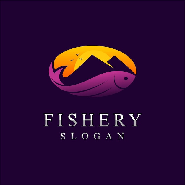 Logo Rybołówstwa Z Koncepcją Górską
