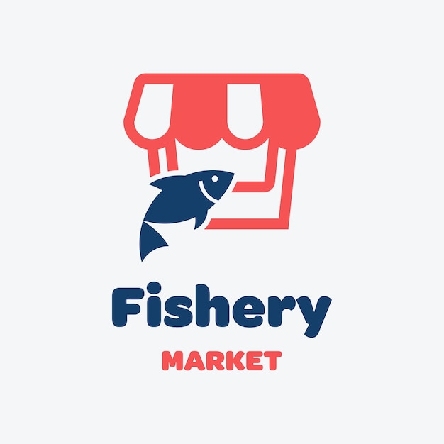 Plik wektorowy logo rynku rybnego
