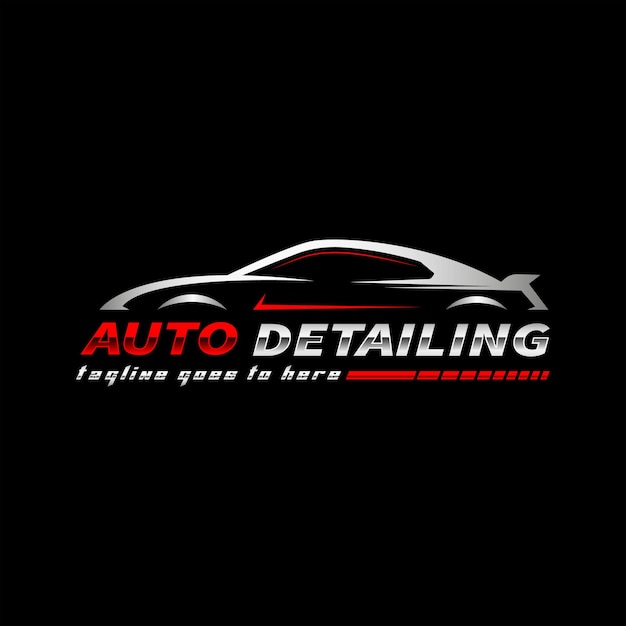 Plik wektorowy logo samochodu, auto detale, szablon ilustracji wektorowych logo samochodu sportowego