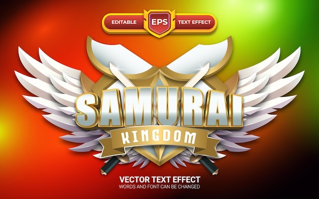 Logo Samurai Esport Z Edytowalnym Efektem Tekstowym