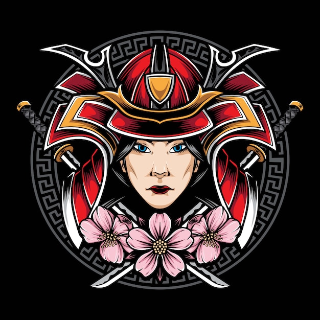 Logo samurajów japońskich kobiet
