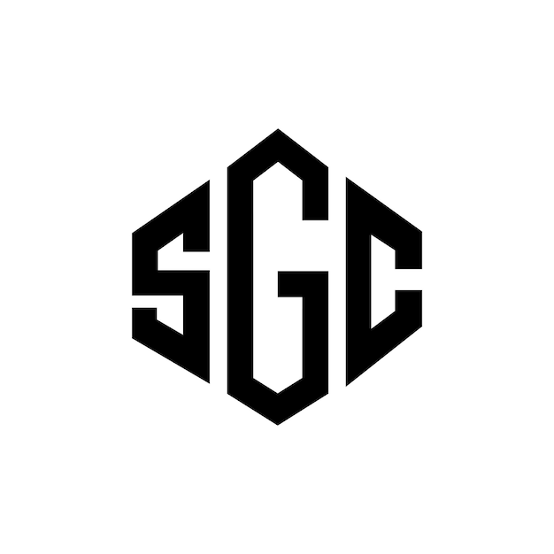 Plik wektorowy logo sgc w kształcie wieloboku sgc wieloboku i sześcianu sgc sześciokątny wektorowy szablon logo kolory białe i czarne sgc monogram logo biznesowe i nieruchomości