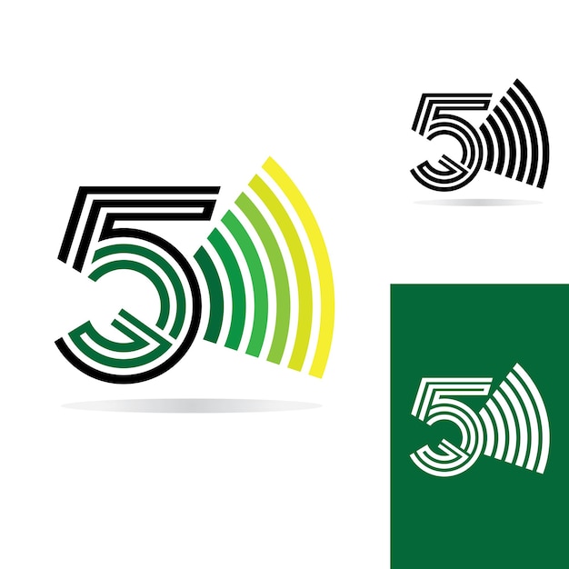 Logo Sieci 5g Logo Sieci Połączenie 5g Numer 5 I Litera G