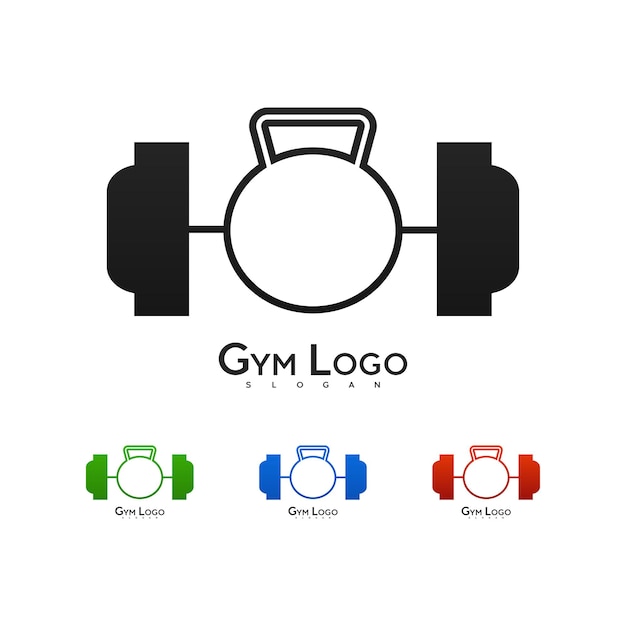 Plik wektorowy logo siłowni retro fitness szablon projektowania logo