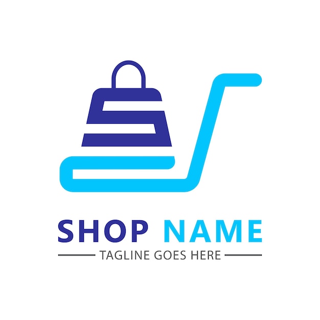 Logo sklepu internetowego. Logo sopping logo eCommerce