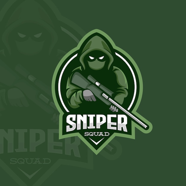 Plik wektorowy logo sniper assasin