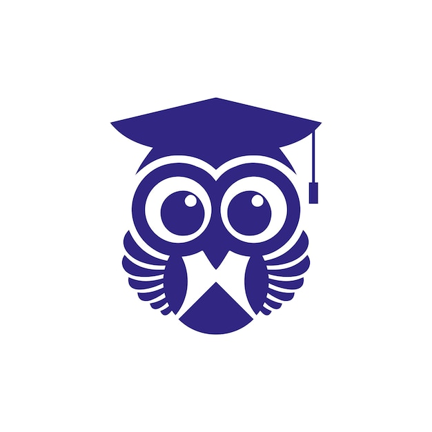 Plik wektorowy logo sowy logo mądrego ptaka symbol sowy logo dla edukacji a4