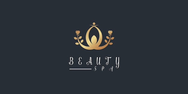 Logo Spa Beauty Z Elementem Kwiatowym Dla Branży Kosmetycznej