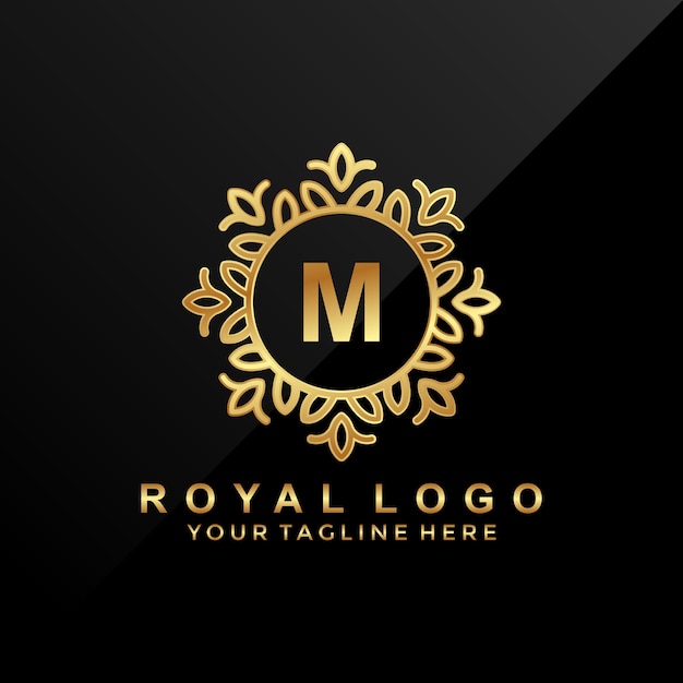 Logo Spa, Salon, Hotel, luksusowe litery M.