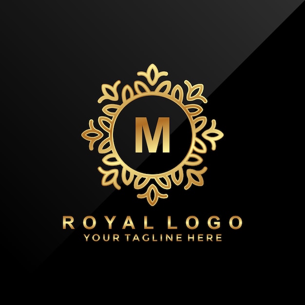 Logo Spa, Salon, Hotel, Luksusowe Litery M.