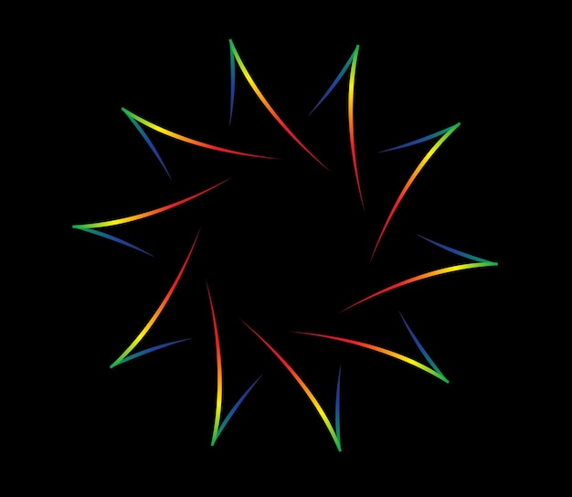 Logo Spiralne Kolor Wokół I Koncepcja Kształtu Dynamicznego Abstrakcyjny Kolorowy Element Kreatywne Logo Ilustracja Gradientu Wektorowego