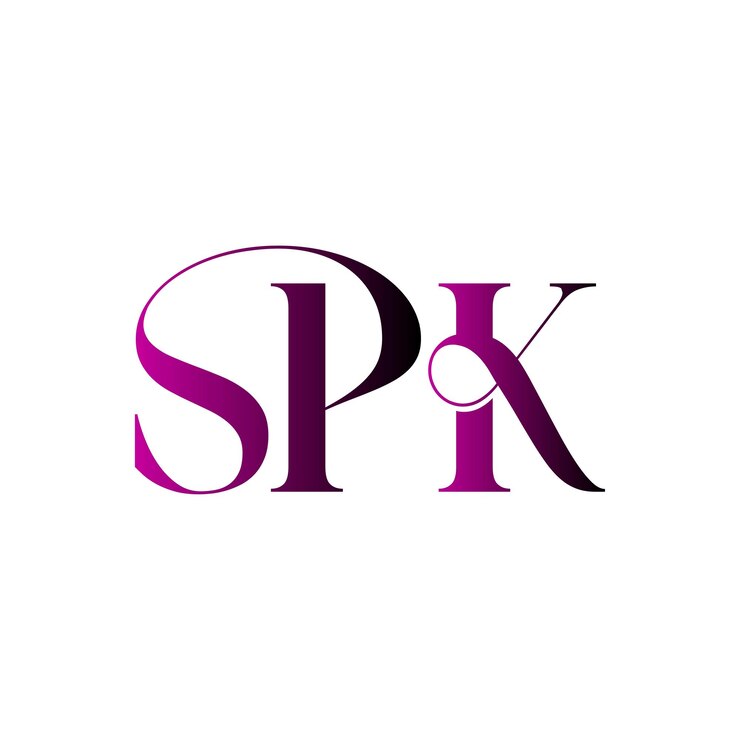 Wektor logo spk monogram początkowy elegancki nowoczesny minimalistyczny kreatywny projekt symbolu