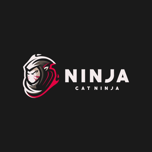 Logo Sportowe Do Gier Ninja Cat