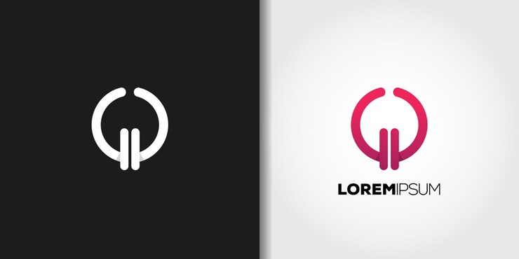 Wektor logo streszczenie czerwony pierścień