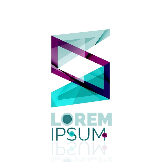 Logo streszczenie geometryczne biznes ikona