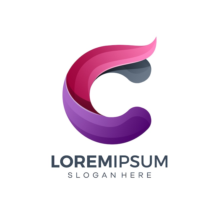 Wektor logo streszczenie litery c