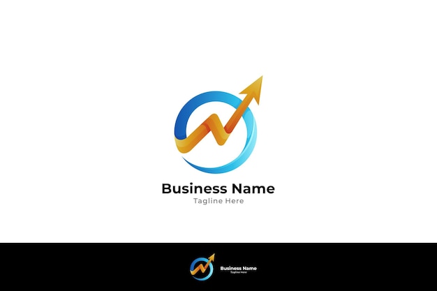 Logo Strzałki W Górę W Ramce Koła Prosty Abstrakcyjny, Nowoczesny, Organiczny I Ekonomiczny Styl Projektowania 3d, Odpowiedni Do Rachunkowości Marketingowej, Statystyki Finansowej Handlu