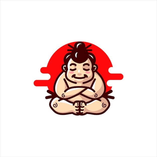 Plik wektorowy logo sumo maskotka