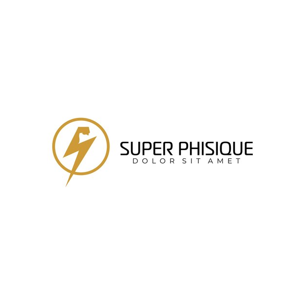 Plik wektorowy logo super phisique zdrowy produkt energy premium vector