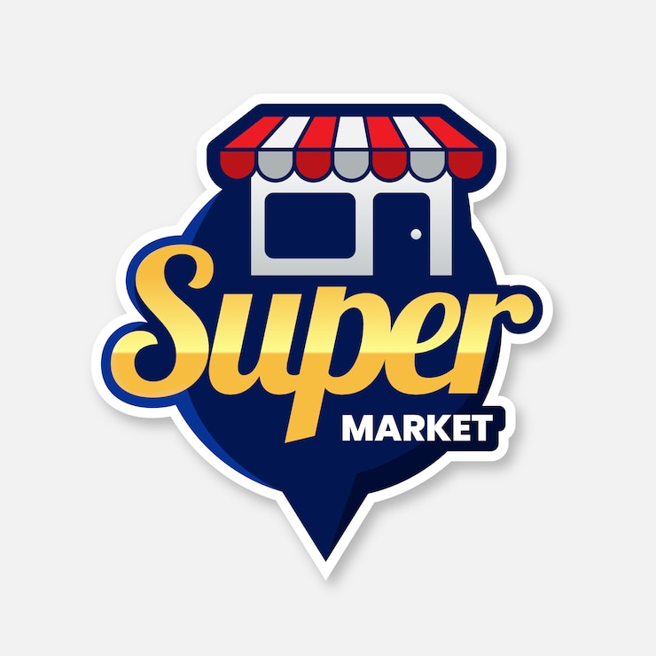 Wektor logo supermarketu