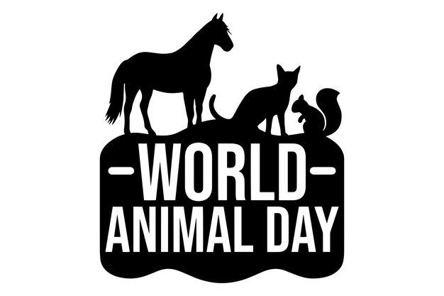 Plik wektorowy logo światowy dzień zwierząt 43