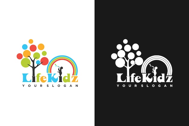 Logo Szablon Logo Dla Dzieci W Tle