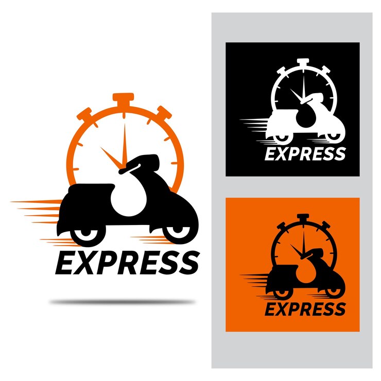 Wektor logo szybkiej wysyłki ekspresowej