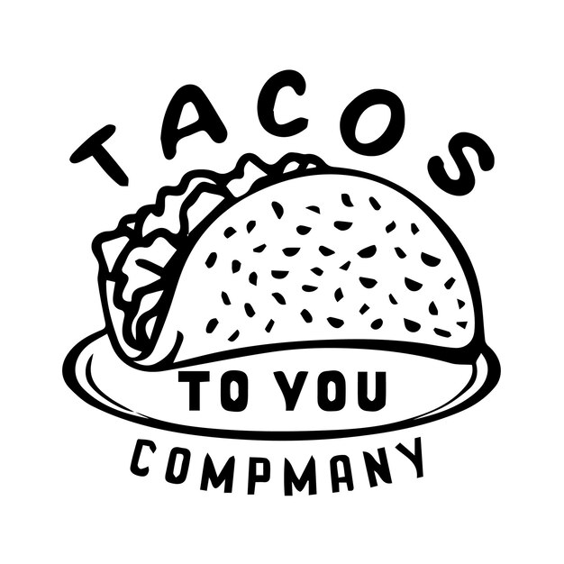 Plik wektorowy logo tacos meksykańskie jedzenie logo ilustracja wektorowa