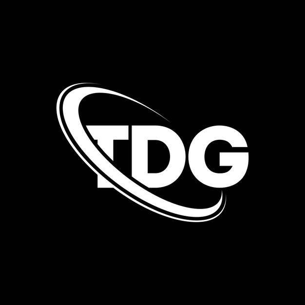 Plik wektorowy logo tdg (literatura tdg, inicjały tdg, logo tdg połączone z okręgiem i dużymi literami, logo monogramu tdg, typografia tdg dla biznesu technologicznego i marki nieruchomości)