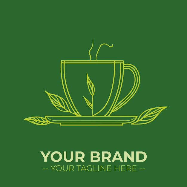 Plik wektorowy logo tea leaf logo marki i firmy herbacianej