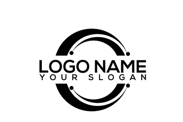 Logo technologiczne w stylu Logo technologiczne z okrągłymi kształtami