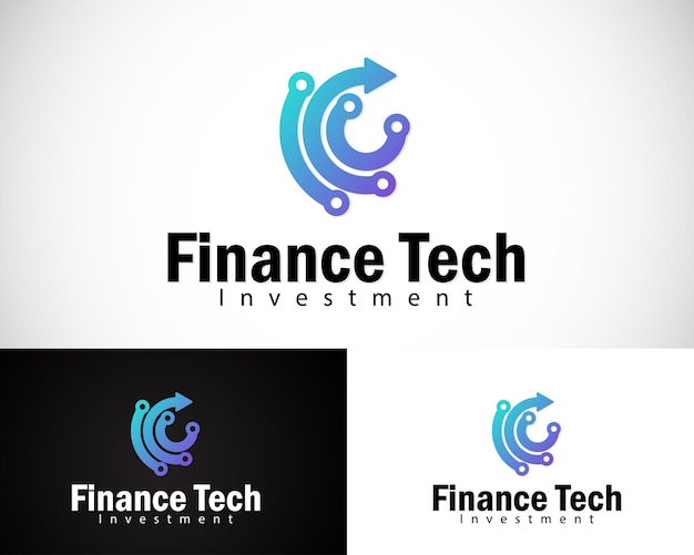 Plik wektorowy logo technologii finansowej kreatywny rozwój sieci biznesowej łączy koncepcję projektu