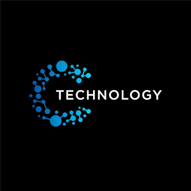 Plik wektorowy logo technologii litery c