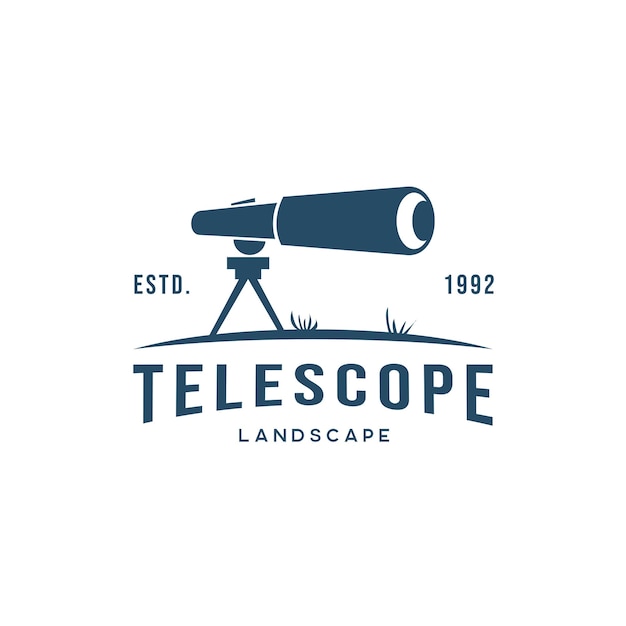 Logo Teleskopu Z Nowoczesną Sylwetką Logo Ladscape