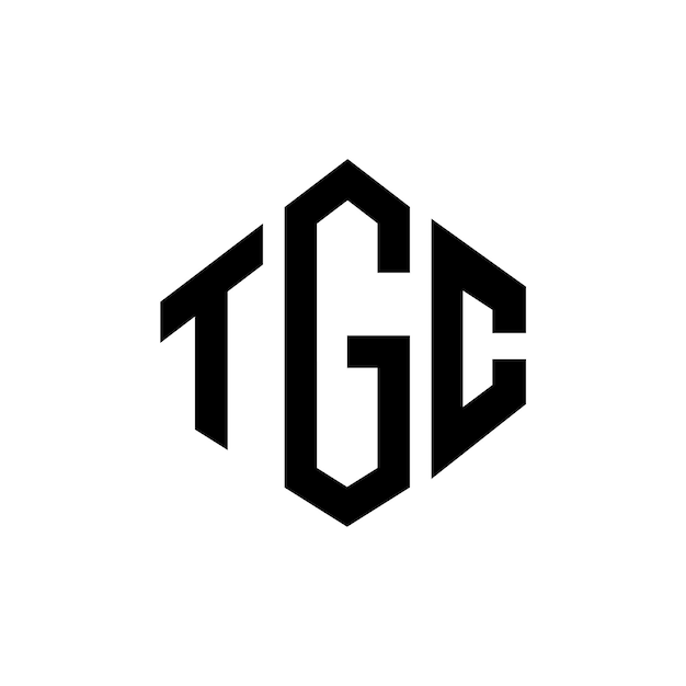 Plik wektorowy logo tgc w kształcie wieloboku tgc wieloboku i sześcianu tgc sześciobok wektorowy szablon logo kolory białe i czarne tgc monogram logo biznesowe i nieruchomości