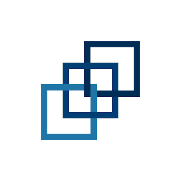 Logo Threebox z liniami i pustym tłem
