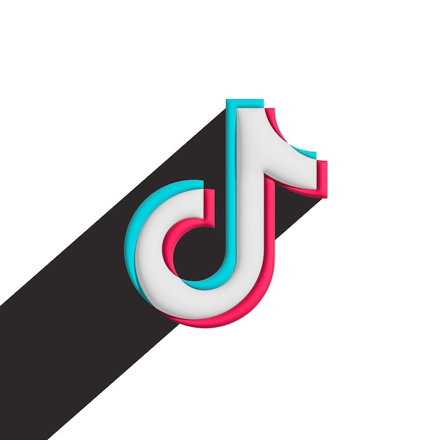 Logo TikTok na wektorze 3D