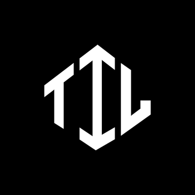 Plik wektorowy logo til w kształcie wielobocza, wieloboczkowego i sześcianowego, wektorowe, białe i czarne kolory, monogram biznesowy i logo nieruchomości
