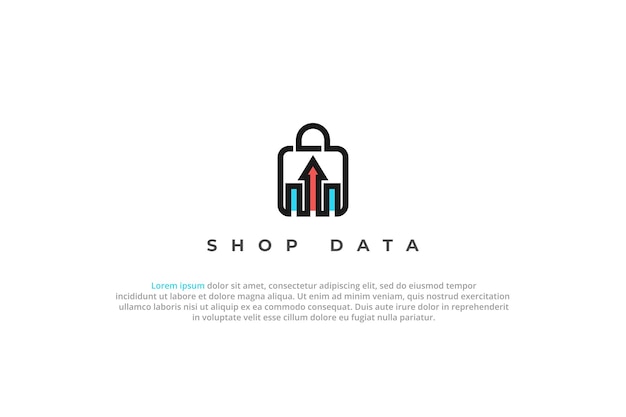 logo torba na zakupy dane wykresu informacji