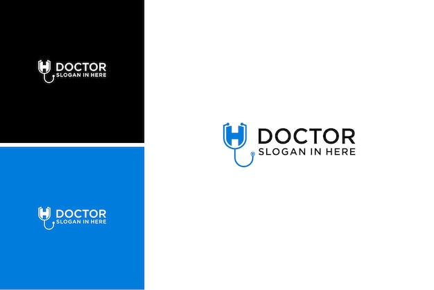 Logo Trenera Medycznego Z Wektorem Lekarza Stetoskopu