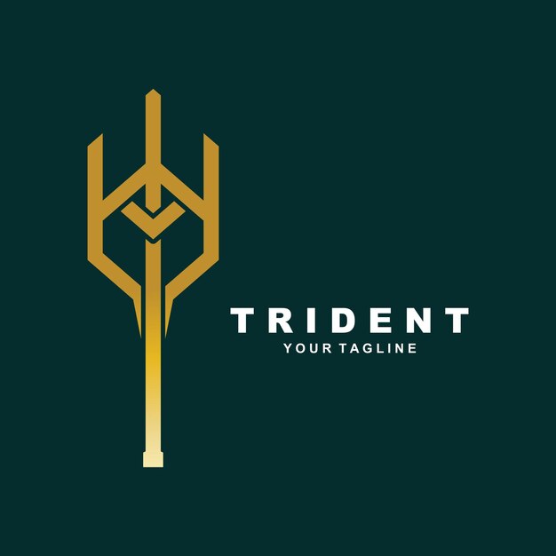 Logo Trident Szablon Ikony Wektorowej