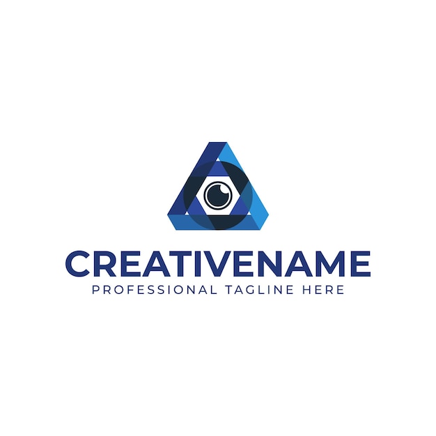 Logo trójkątne soczewki