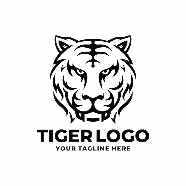 Plik wektorowy logo twarzy tygrysa