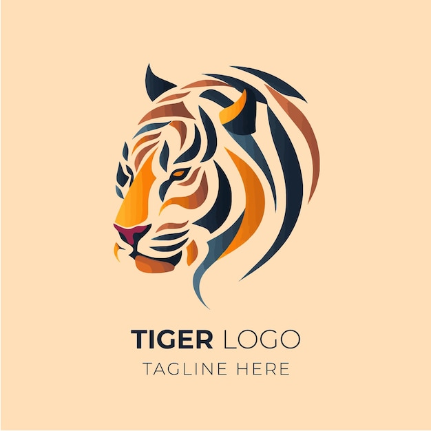 Logo tygrysa sztuki wektorowej