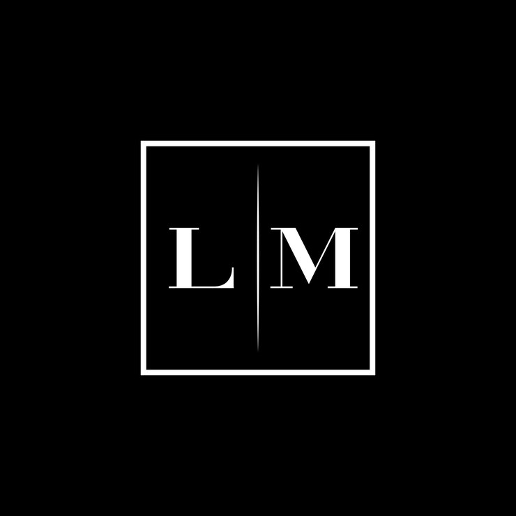 Wektor logo typografii minimalistycznej lm