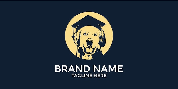 Plik wektorowy logo uczonego psa