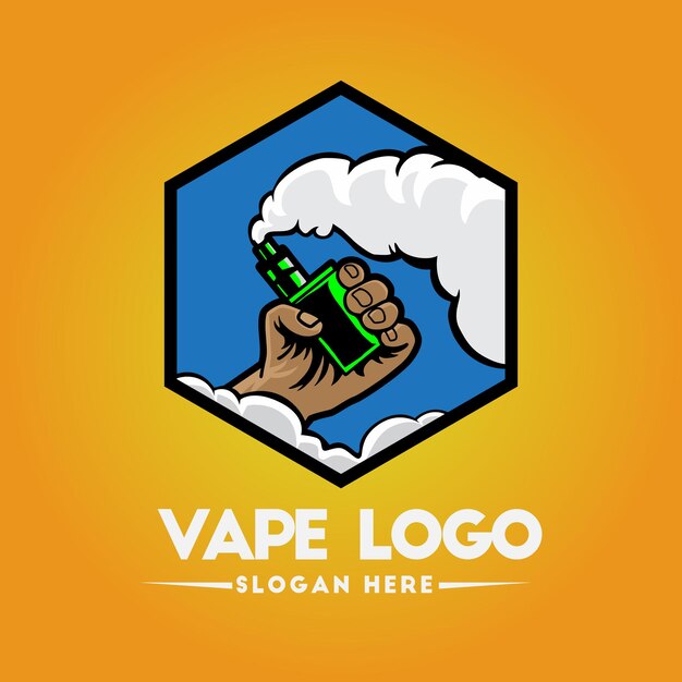 Plik wektorowy logo vape do projektowania sklepu z parą;