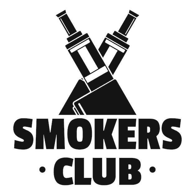 Logo Vape Smokers Club Prosta Ilustracja Wektorowego Logo Klubu Vape Smokers Dla Projektowania Stron Internetowych Izolowanego Na Białym Tle